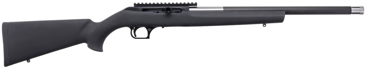 Magnum Research SBA22WMH Magnum Lite Straight Bolt 22 WMR 9+1 19" Black Threaded Barrel, Black Anodized Aluminum Receiver w/Picatinny Rail, Black Hogue OverMolded Polymer Stock