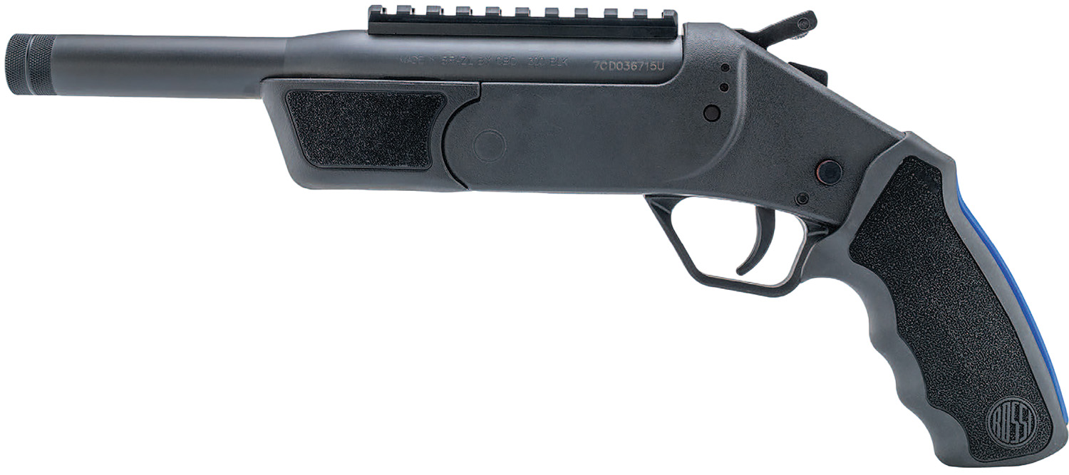 Rossi SSPB9300-BK Brawler 300 Blackout 1rd 9" Matte Black Single Shot Barrel, Picatinny Rail Receiver, Black Polymer Frame, Black Textured Rubber Grip