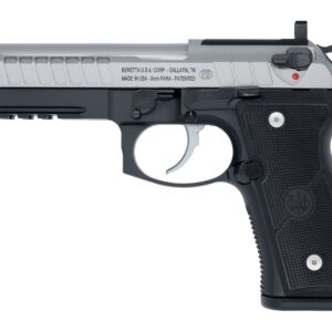 Langdon Tactical Tech 92E2TJRR Beretta 92 Elite  Full Size 9mm Luger 18+1 4.70" Stainless Barrel, Inox Stainless Steel Optic Ready/Serrated Slide, Black Anodized Aluminum Frame w/Picatinny Rail, Textu