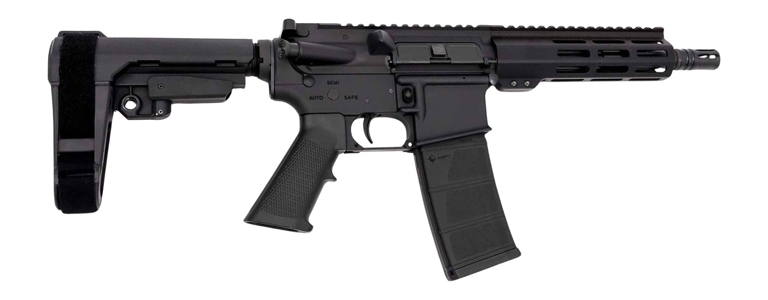 Andro Corp Industries 3008CB ACI-15 CQB 300 Blackout 30+1 8" Black Nitride Threaded Barrel, Black Anodized Aluminum Receiver w/Picatinny Rail, M-LOK Handguard, Black Polymer SBA3 Pistol Brace, A2 Grip