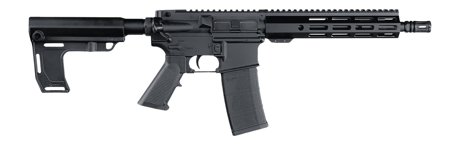 Andro Corp Industries 556103HBMPS ACI-15 Halo 5.56 NATO 30+1 10.30" Black Nitride Threaded Barrel, Black Anodized Aluminum Receiver w/Picatinny Rail, Black Polymer SBA3 Pistol Brace, A2 Grip, Ambidext