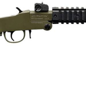 Chiappa Firearms 500266 Little Badger  Full Size 22 LR 1 Shot, 16.50" OD Green Cerakote Steel Threaded Barrel, OD Green Cerakote Quad Picatinny Receiver, OD Green Cerakote Underfolding Wire Frame Stoc