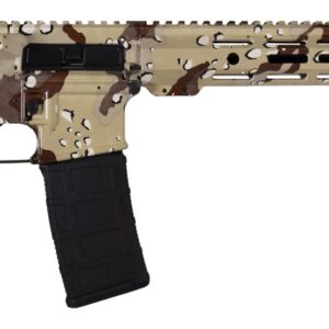 Shark Coast Tactical 300-225-1000-20 Chocolate Chip 5.56 NATO 30+1 16" Black Melonite Threaded Barrel, Hydro-Dipped Chocolate Chip Aluminum Receiver w/Picatinny Rail, M-LOK Handguard, Magpul Collapsib