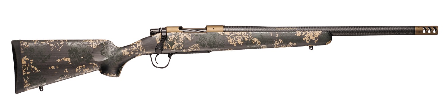 Christensen Arms 8010619800 Ridgeline FFT 308 Win 4+1 20" Carbon Fiber/Threaded Barrel, Burnt Bronze Cerakote, Green with Black/Tan Accents Stock