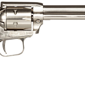 Heritage Mfg RR22NI6BW Rough Rider  22 LR 6rd 6.50" Nickel Steel Barrel, Nickel Aluminum Frame, Matte Nickel Cylinder, Black Laminate Grip, Hammer/Thumb Safety, Exposed Hammer