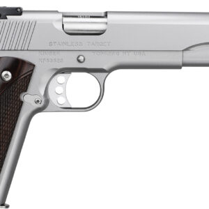 Kimber Mfg, Inc 3000373 Target Long Slide 45 ACP 7+1 6" Stainless Match Grade Barrel, Satin Silver Long/Serrated Stainless Steel Slide, Satin Silver Stainless Steel Frame w/Beavertail, Rosewood Grip