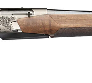 Browning 039009229 BAR MK4 Medallion 300 Win Mag 3+1 24" Polished Blued Fluted Barrel, Satin Nickel Engraved Aluminum Alloy Drilled & Tapped Receiver, Grade III Turkish Walnut Adj Shim Stock
