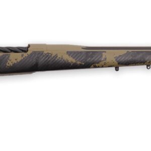 Weatherby MAX01N300PR8B Mark V Apex 300 PRC 3+1 26" Graphite Black & Tan Cerakote Fluted Threaded Barrel, Tan Cerakote Steel Drilled & Tapped Receiver, Carbon Fiber w/Brown & Tan Sponge Accents Fixed