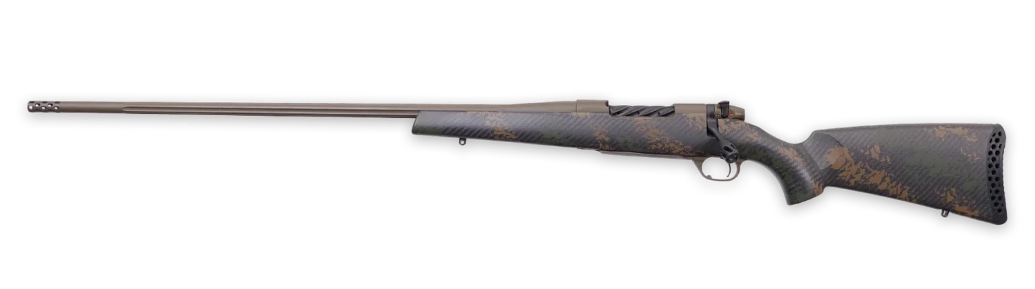Weatherby MBC20N7MMPL6B Mark V Backcountry 2.0 7mm PRC 3+1 24" Patriot Brown Cerakote Fluted Threaded Barrel, Drilled & Tapped Receiver Carbon Fiber w/Brown & Dark Green Sponge Accents Fixed Peak 44 B