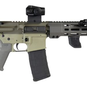 Shark Coast Tactical SCCSNKYSD300002 Sneeky Pete Deluxe 300 Blackout 30+1 7.50" Threaded Barrel, Aluminum Receiver w/Picatinny Rail, M-LOK Handguard, SB Tactical SBA3 Brace, Vortex Crossfire Red Dot,