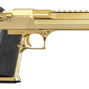 Magnum Research DE44ZNG Desert Eagle Mark XIX 44 Mag 7+1 6" Picatinny Rail Barrel, Gold Zirconium Nitride Serrated Slide & Frame