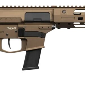 CMMG 45AEA70-MB Zeroed Banshee MkG 45 ACP 13+1 6.50" Black Nitride Threaded Barrel, Midnight Bronze Cerakote Aluminum Receiver w/Picatinny Rail, M-LOK Handguard, Black Polymer CMMG RipBrace, CMMG Zero